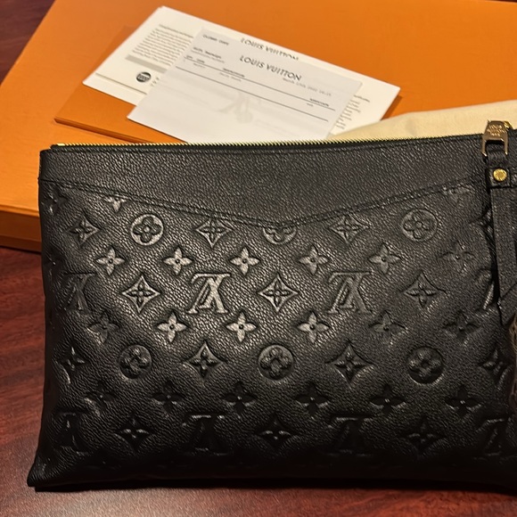Louis Vuitton Black Embossed Clutch - Picture 4 of 7